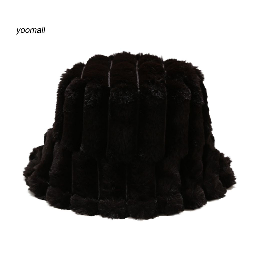 Mũ Tai Bèo Phủ Lông Họa Tiết Kẻ Sọc Phong Cách Vintage Thời Trang Mùa Đông