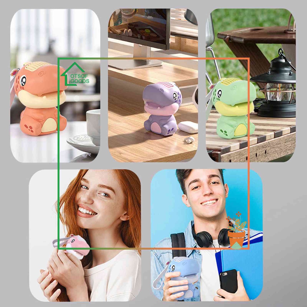 ✿ Túi Xách Nữ Chất Liệu Mềm Mại Nhiều Màu Sắc ✿ Quạt Mini Cầm Tay Không Cánh Sạc USB 2 Tốc Độ Điều Chỉnh Được Hình Khủng Long Dành Cho Trẻ