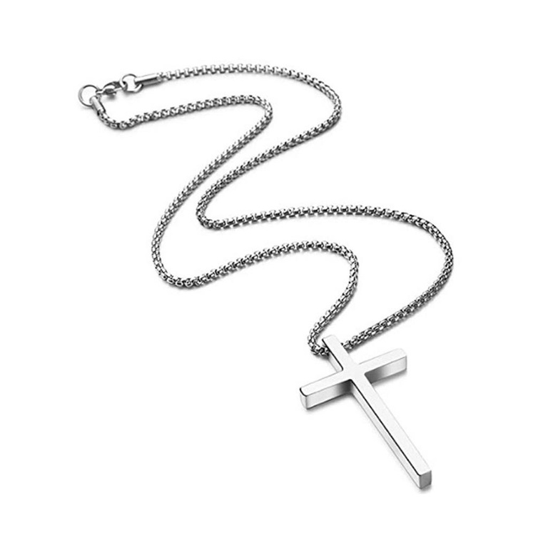 Cross Necklace For Men And Women Stainless Steel Cross Pendant Necklace