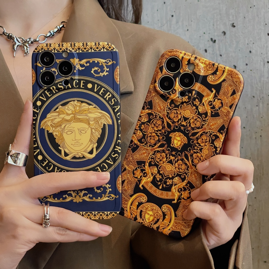 Ốp Điện Thoại In Logo Versace Cho Iphone 14promax 14 plus 13promax 12promax 14pro 13pro 12pro 14 13 12