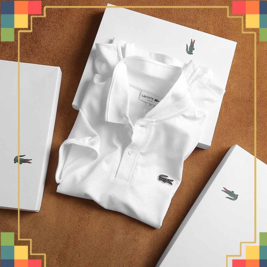 SHOP QAXK - Áo thun polo LCST dệt gai cao cấp Mã Nối Chuyền đỉnh có khắc chữ trên nút và nút sê cua - POLCS8 - CH