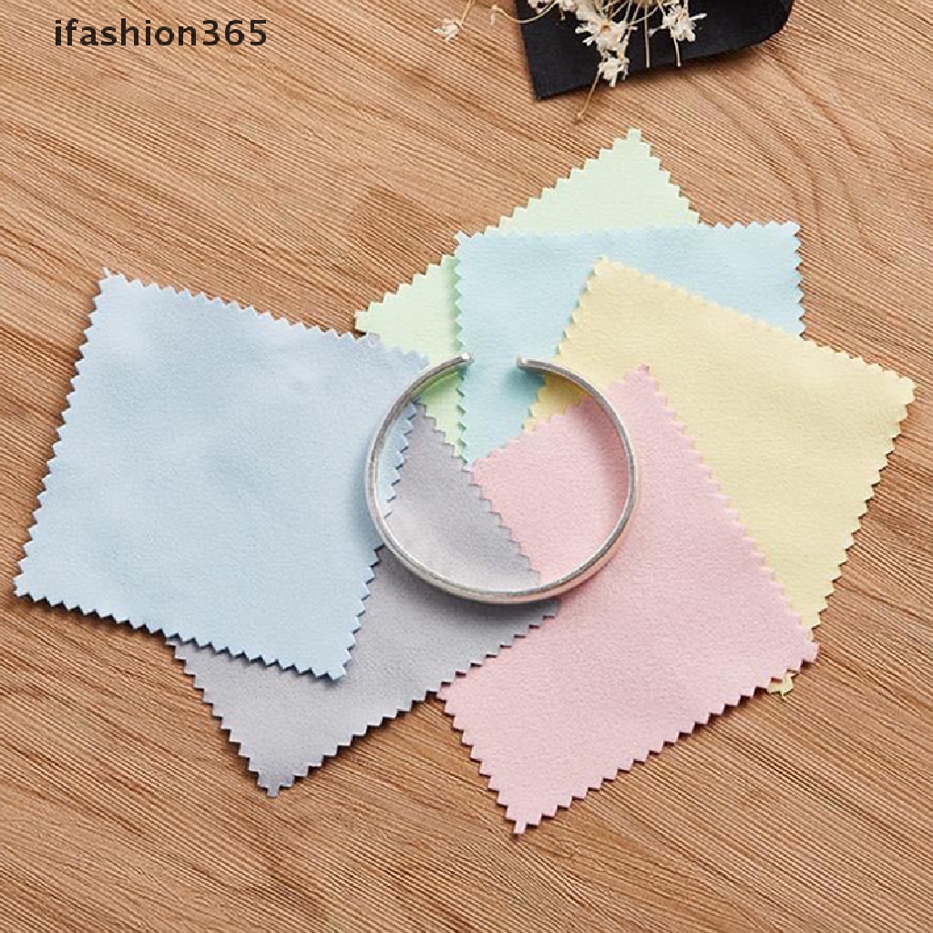 [ifashion365] Khăn Lau Đánh Bóng Trang Sức Mềm Mại 8x8cm * 100 VN