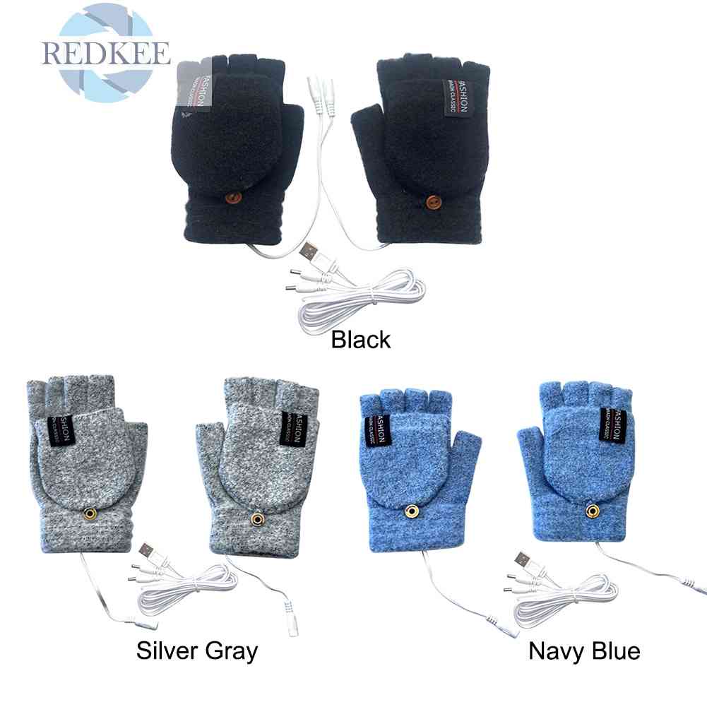 Găng Tay Giữ Ấm Chống Gió Mềm Mại Bằng Điện USB