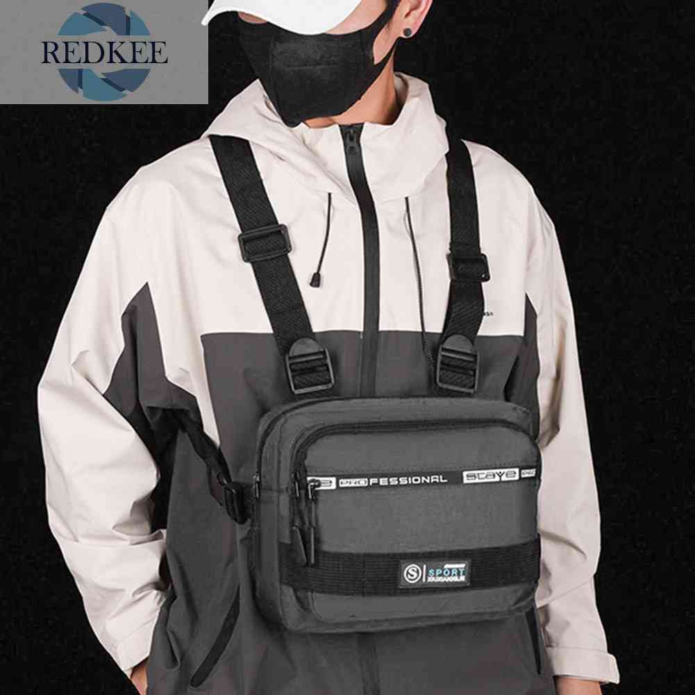 Túi Đeo Chéo Ngực Vải Oxford Nhỏ Gọn Có Thể Điều Chỉnh Thời Trang Cho Nam