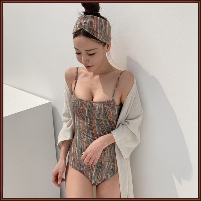 Bộ Đồ Bơi Một Mảnh Hở Lưng Họa Tiết Đuôi Công Phong Cách Retro Quyến Rũ Cho Nữ