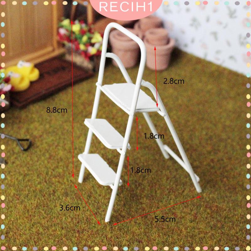 Thang Leo 3 Bậc Mini 1: 12 Dùng Để Trang Trí Vườn Nhà Búp Bê Tỉ Lệ 1: 12
