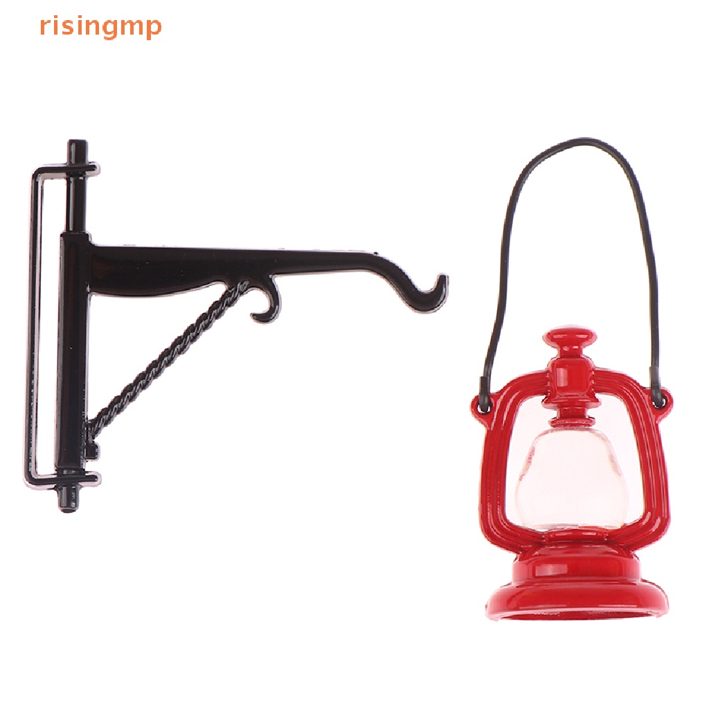 [risingmp] 1 Bộ Đèn Dầu Và Giá Treo Dành Cho Nhà Búp Bê Thu Nhỏ 1: 12