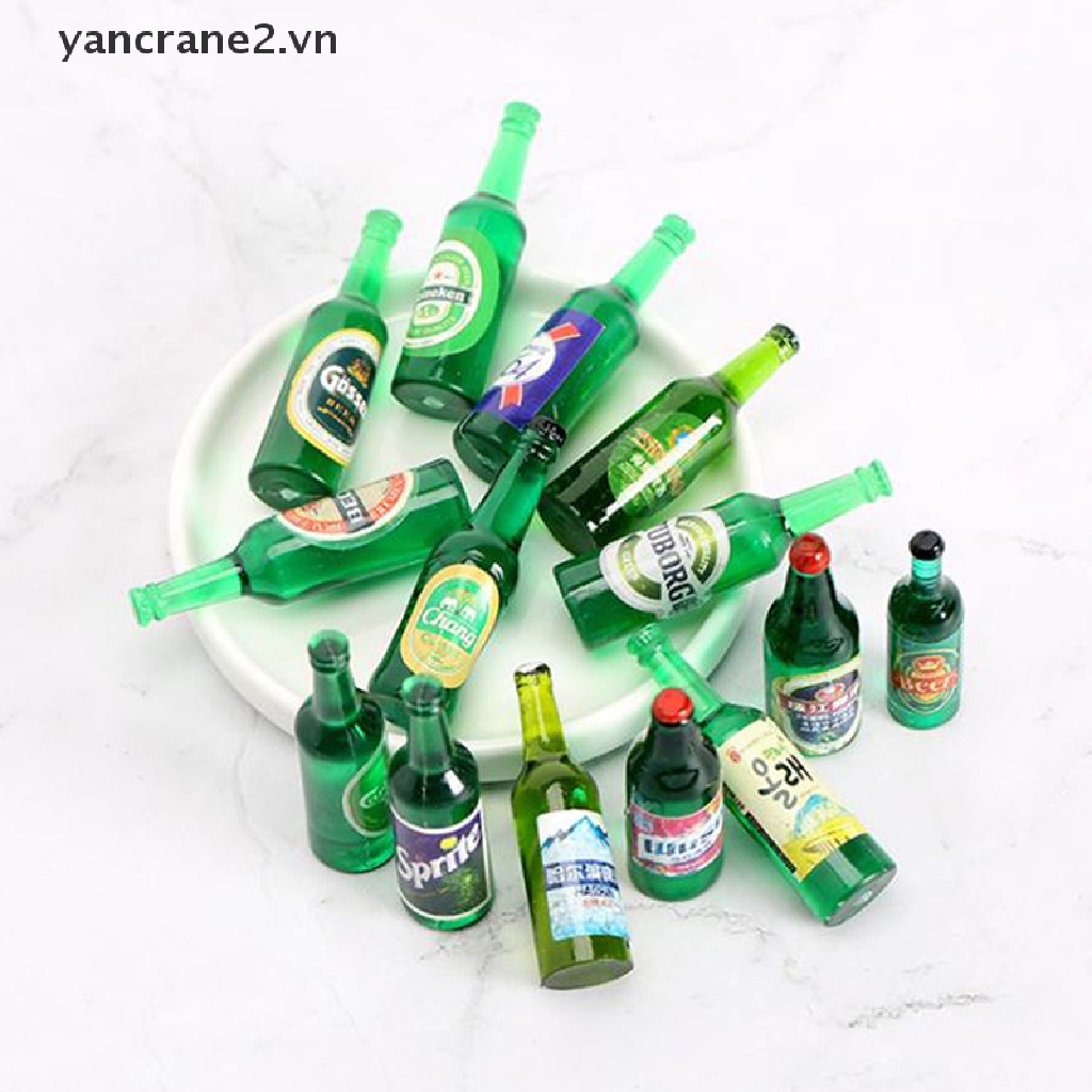 Set 10 Lọ Xanh Lá Thu Nhỏ Xinh Xắn Trang Trí Nhà Búp Bê 1 / 12