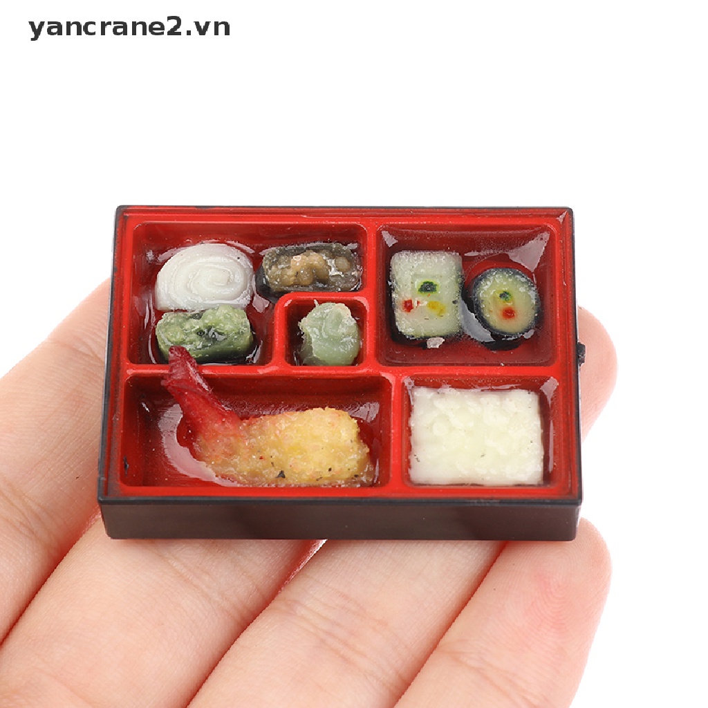 Set Hộp Cơm + Muỗng Nĩa Nhật Bản 1: 12 Cho Nhà Búp Bê Tỉ Lệ 1: 12