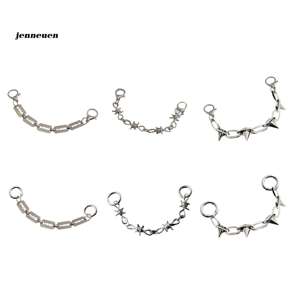 Jen Dây Xích Kim Loại Trang Trí Giày Bề Mặt Đánh Bóng Nhiều Kiểu Dáng Đơn Giản Chống Rỉ Sét Lắp Đặt Giày Có Khóa Tôm Hùm