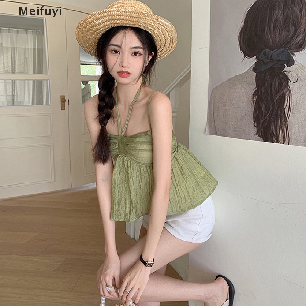 Áo Voan Hai Dây Mùa Hè Kiểu Dáng Ngọt Ngào Quyến Rũ Cho Nữ