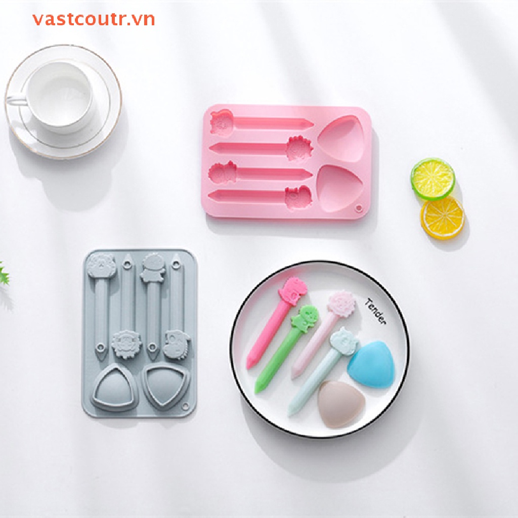 Khuôn Silicon Hình Tam Giác 6 Lỗ Làm Socola Tiện Dụng