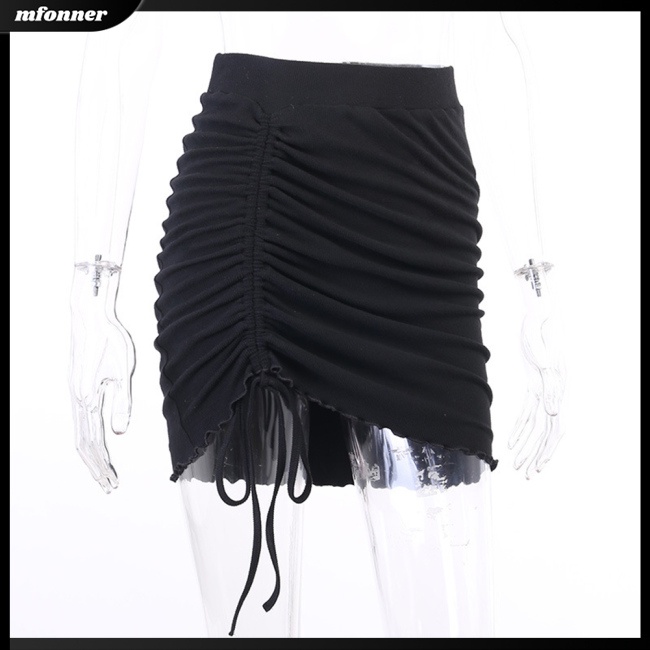 Chân Váy Dệt Kim Lưng Cao Màu Sắc Thời Trang Cho Nữ