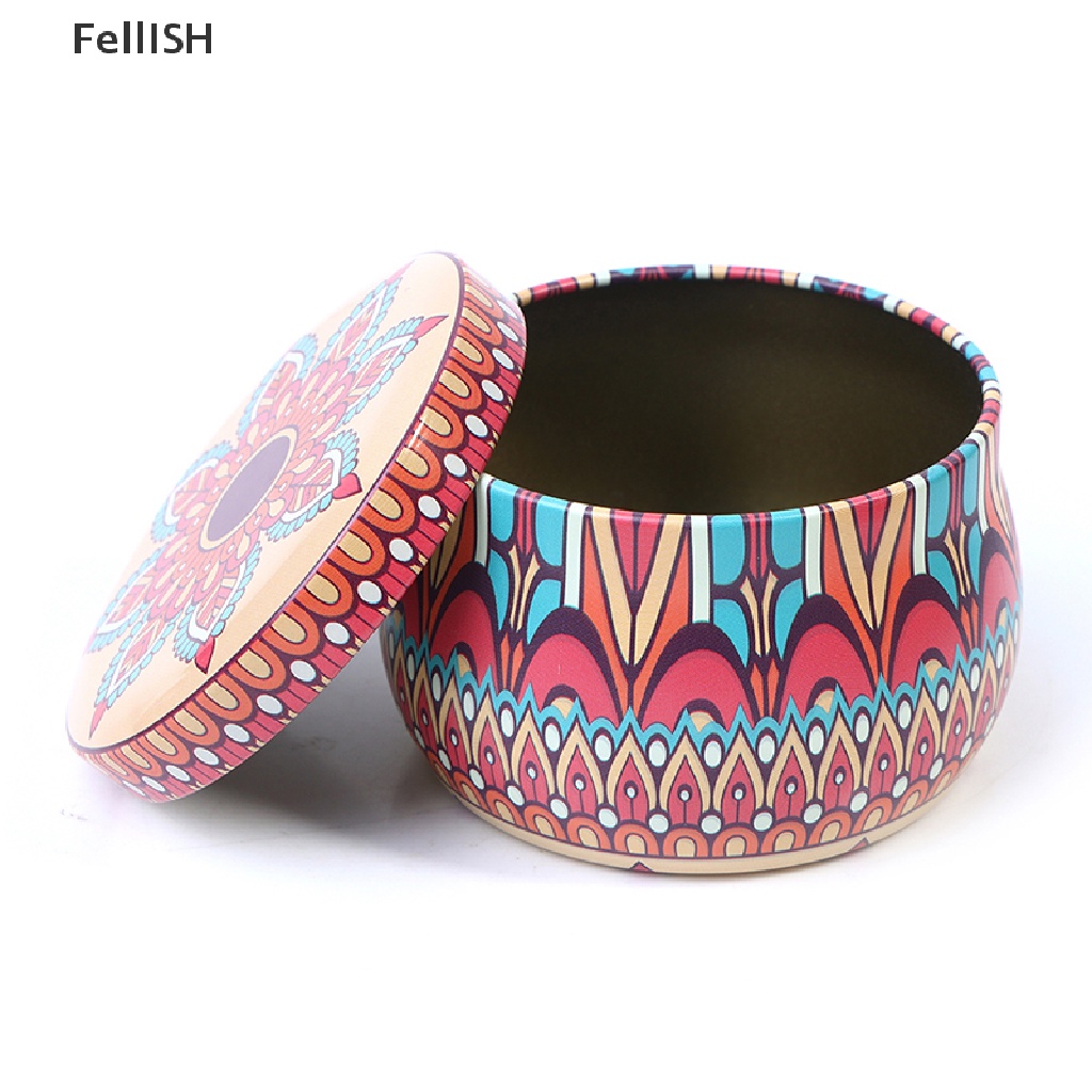 Hộp Thiếc Phong Cách Dân Tộc Đựng Trang Sức / Kẹo DIY 439br