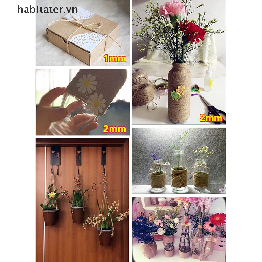 Cuộn Dây Thừng Khô Tự Nhiên 100M Dùng Làm Đồ Thủ Công