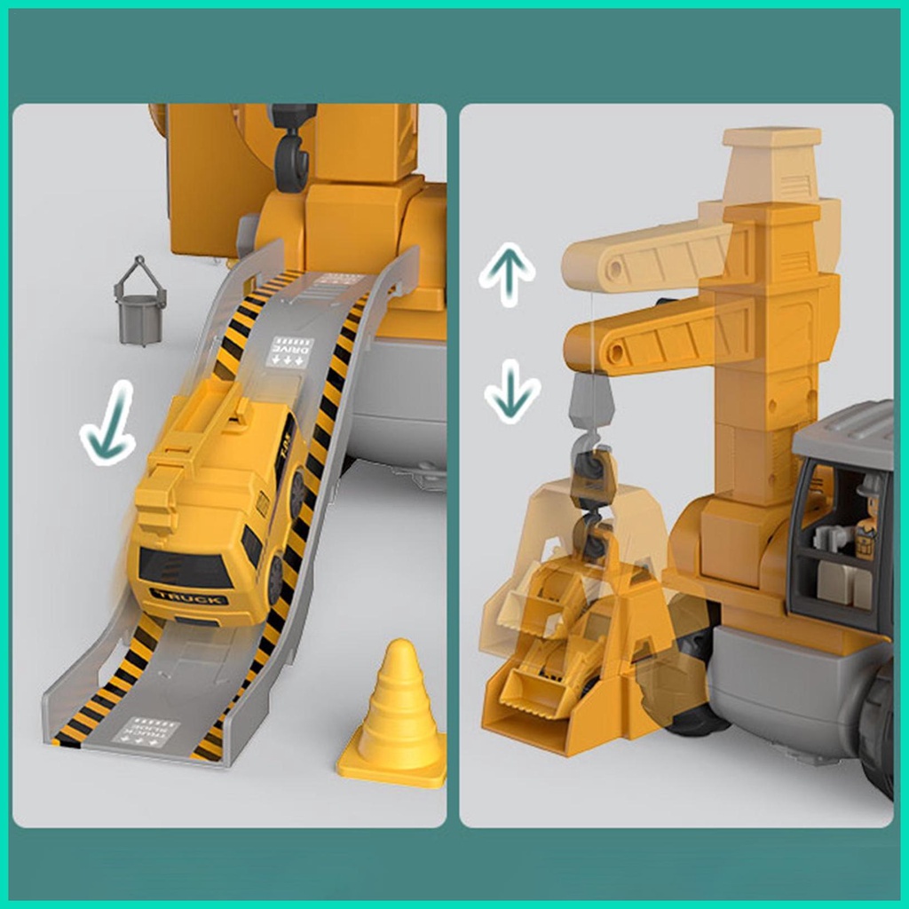 Đồ Chơi Xe Tải Xây Dựng DIY Có Thể Tháo Rời Làm Quà Tặng Sinh Nhật Cho Bé Trai Bé Gái