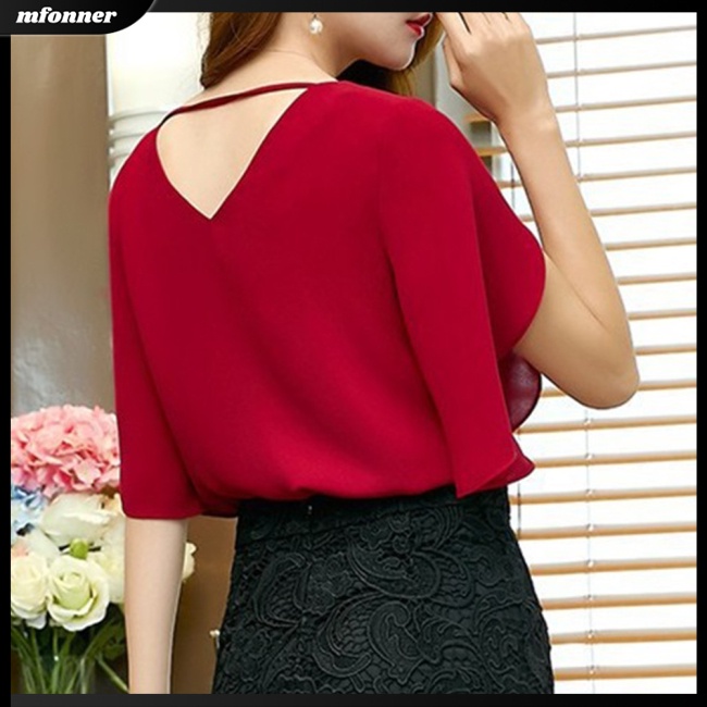 Áo Cổ Chữ V Dáng Rộng Quyến Rũ Thời Trang Dành Cho Nữ