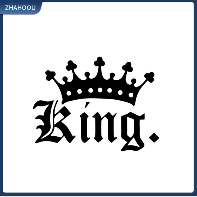 ☃Nhà Cửa☃ Miếng Dán Trang Trí Xe Hơi Chống Trầy Xước Họa Tiết Vương Miện Vui Nhộn