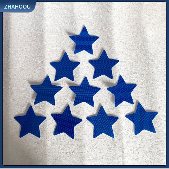 ☃Nhà Cửa☃ Bộ 10 Miếng Dán Phản Quang Cảnh Báo An Toàn Hình Ngôi Sao Cho Xe Hơi