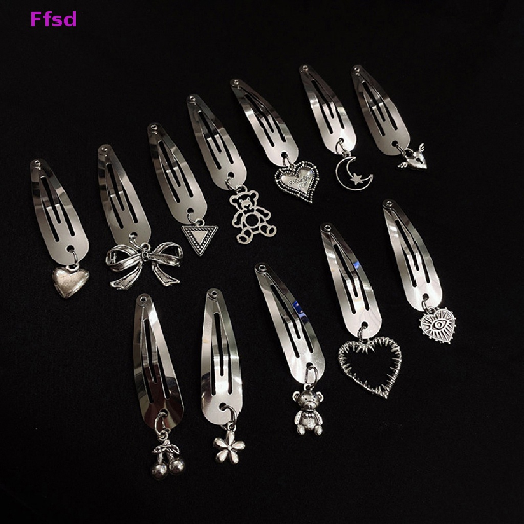 1 Kẹp Tóc Kim Loại Hình Tròn / Trái Tim Thời Trang Cho Nữ