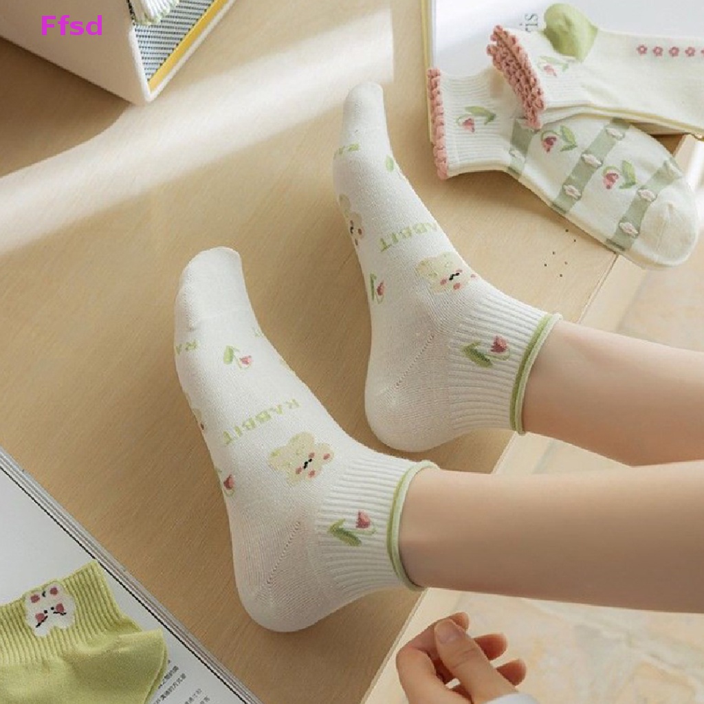 {Ffsd} Vớ Cotton Ngắn Tới Mắt Cá Chân Hình Thỏ Dễ Thương Thời Trang Phong Cách Hàn Quốc Cho Nữ * Bán Chạy