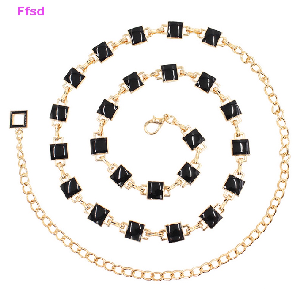 Thắt Lưng Dây Xích Kim Loại Mỏng Điều Chỉnh Được Thời Trang Cho Nữ