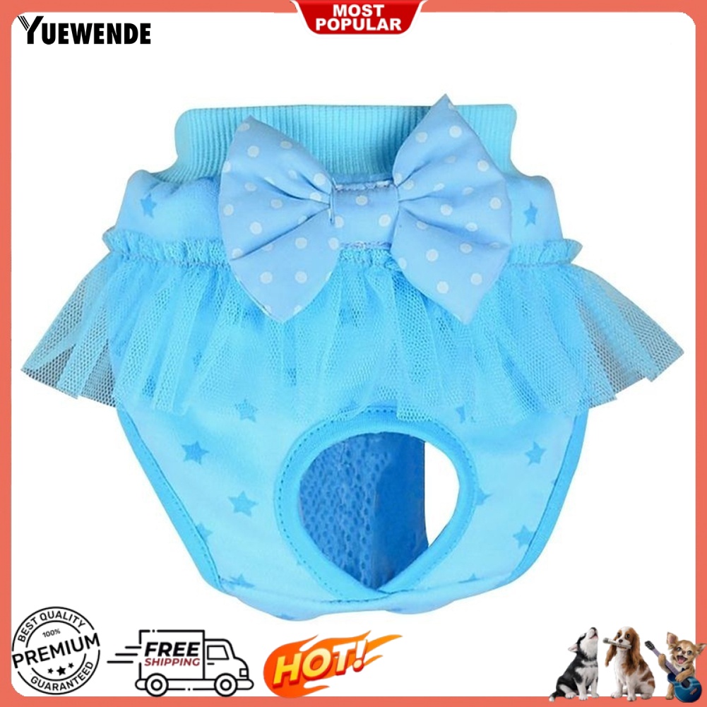 Tã Quần Chất Liệu Cotton Đính Nơ Xinh Xắn Cho Cún Cưng