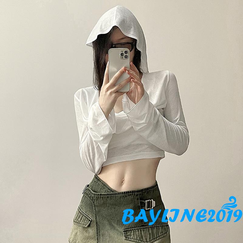 Áo Hoodie Lửng Dài Tay Màu Sắc Thời Trang Dành Cho Nữ | BigBuy360 - bigbuy360.vn