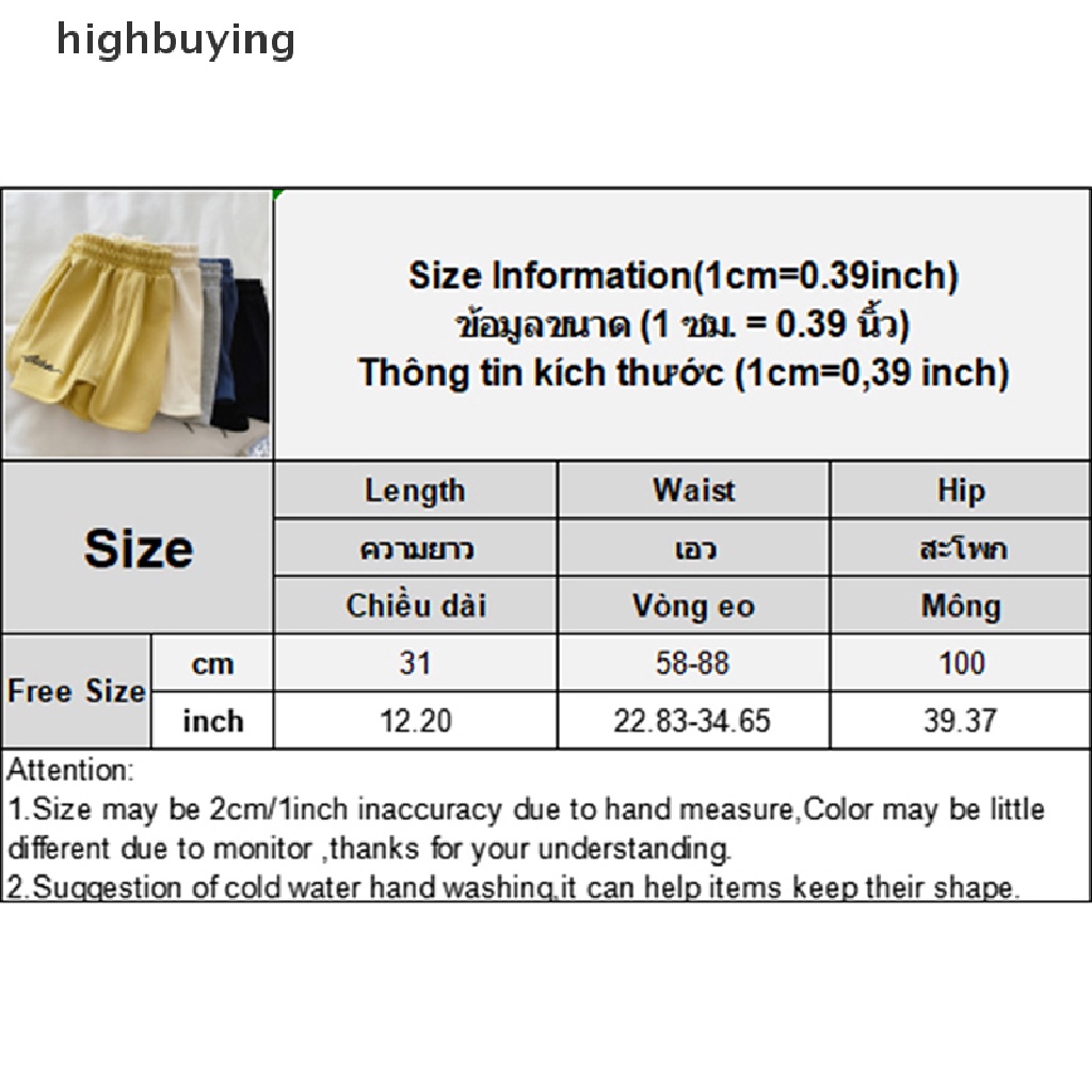 Quần Short Lưng Thun Dây Rút Thêu Chữ Belle Thời Trang Cho Nữ