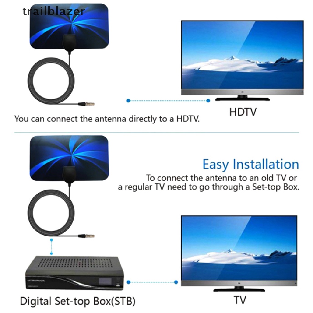 Ăng Ten Tv Kỹ Thuật Số Độ Phân Giải Cao Phạm Vi 3000 Dặm Dvb-t Hdtv UIO