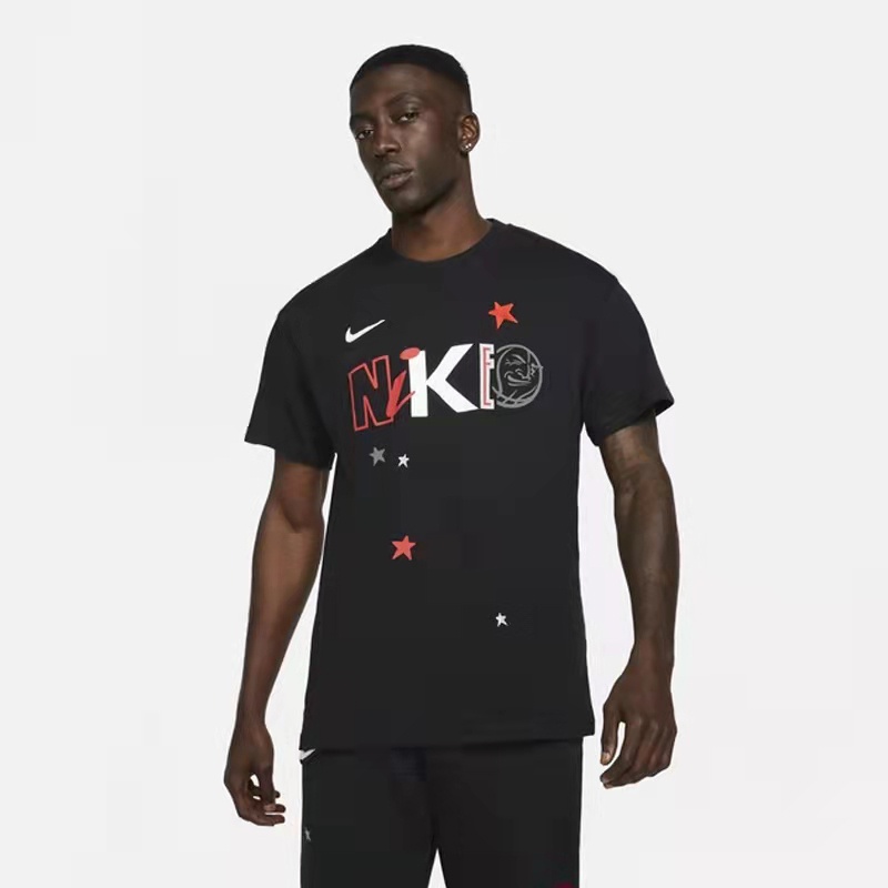 Áo Thun Nam Cổ Tròn In Chữ Nike Chính Hãng 100% cotton