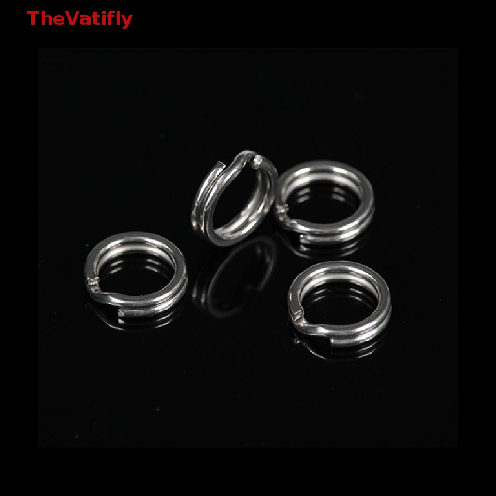 Set 100 Vòng Thép Không Gỉ Cứng 2.5-8MM Gắn Mồi Câu Cá Chuyên Dụng