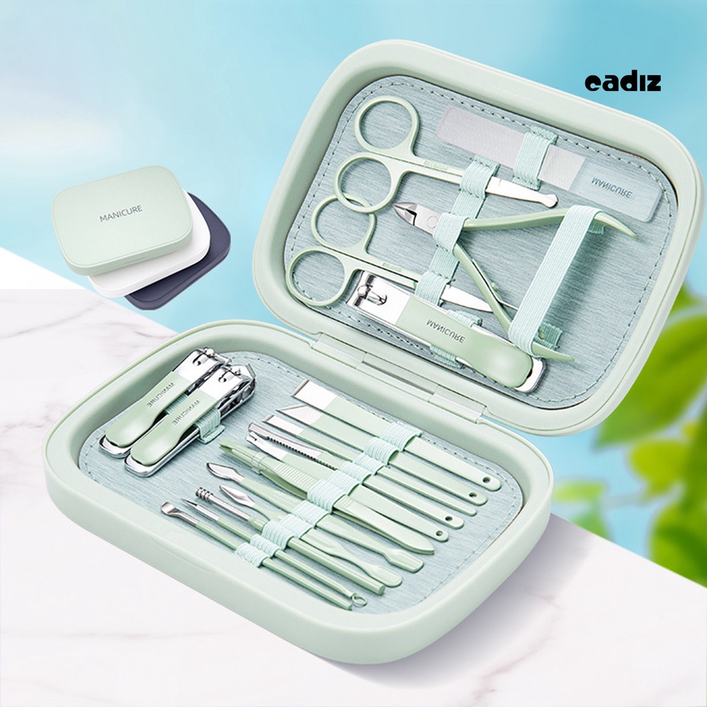 1 Bộ Dụng Cụ Làm Móng Chuyên Nghiệp Dễ Mang Theo 18 Món Dùng Hàng Ngày