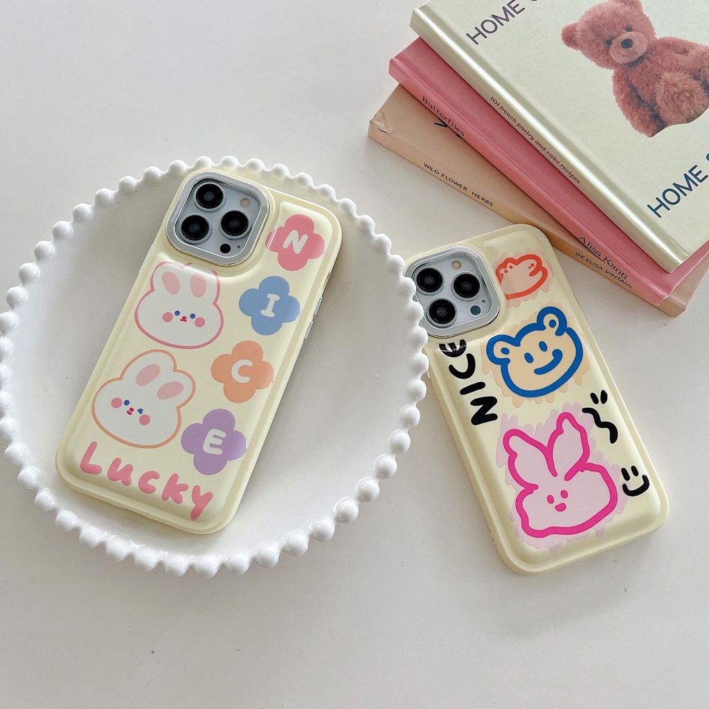 Ốp Điện Thoại Silicon TPU Mềm Có Đệm Khí Chống Sốc In Hình Hoạt Hình Dễ Thương Cho iPhone 14 13 12 11 PRO MAX