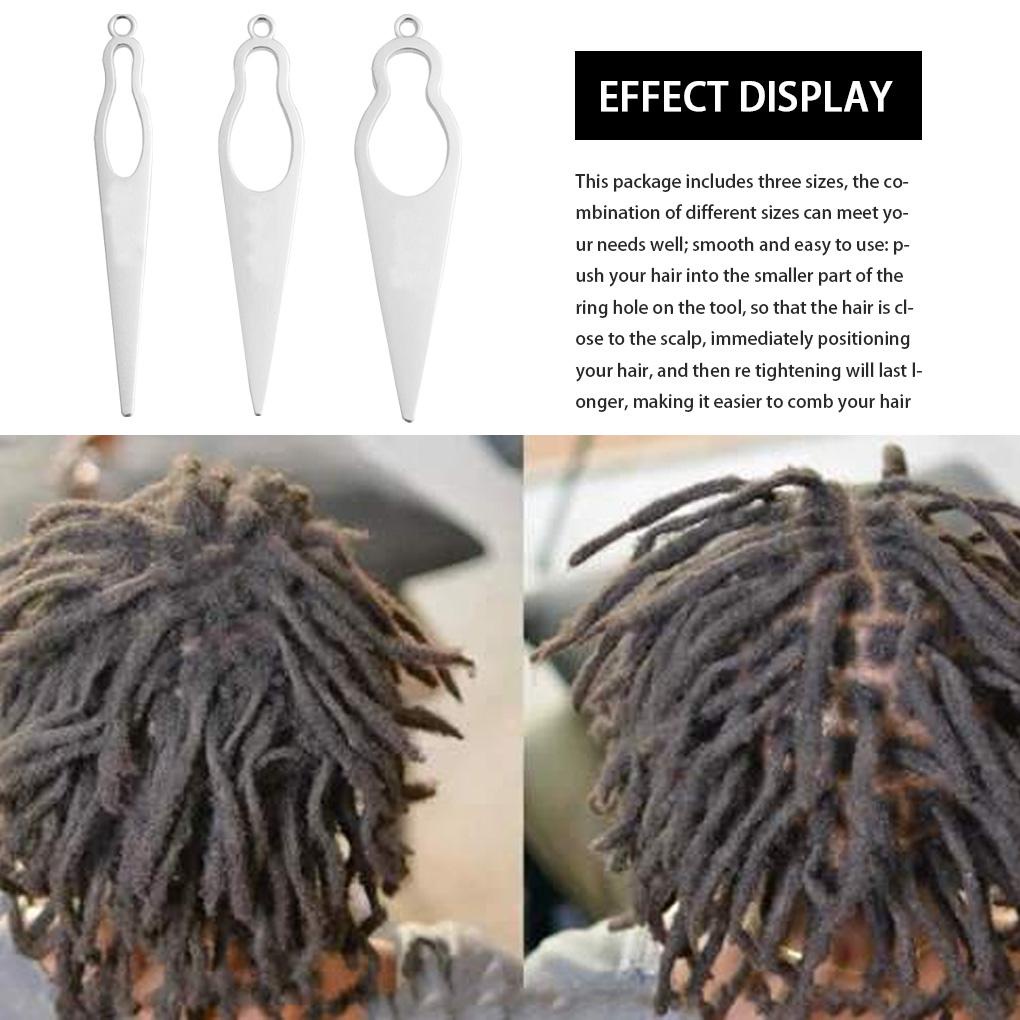 Set 3 Dụng Cụ Tạo Kiểu Tóc Dreadlock Bằng Thép Không Gỉ