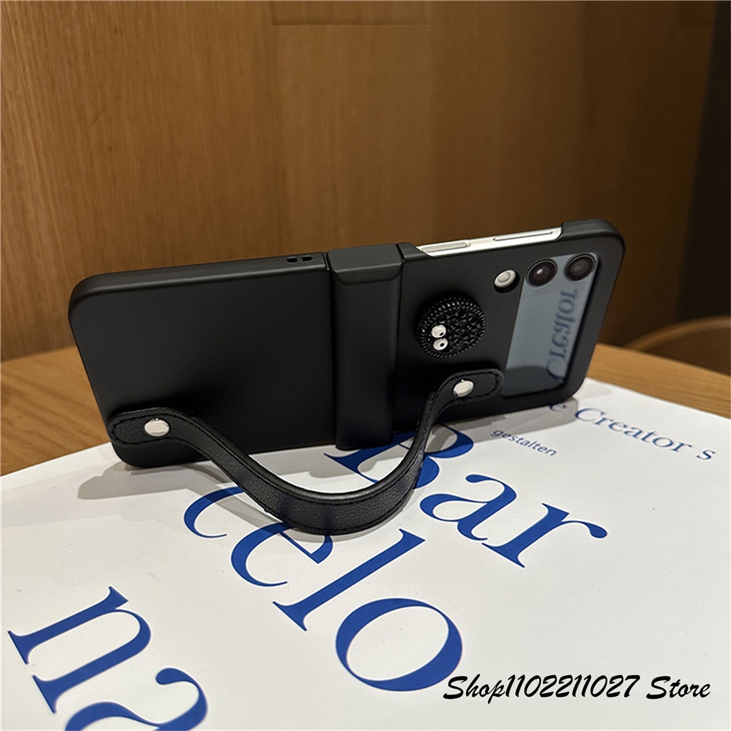 Bao Da Điện Thoại Hình Bánh Quy 3D Dễ Thương Có Giá Đỡ Cho Samsung Galaxy Z Flip 3 4 5G Z Flip3 Flip4 Zflip3