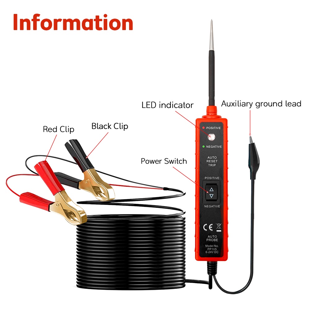Bút Thử Điện EM285 EM285 6-24V DC Đa Năng Dành Cho Ô Tô