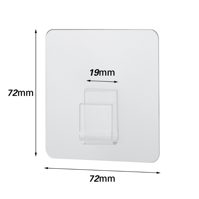 1 Móc Treo Đồ Dán Tường Bằng Nhựa Trong Suốt Không Cần Đục Lỗ Đa Năng