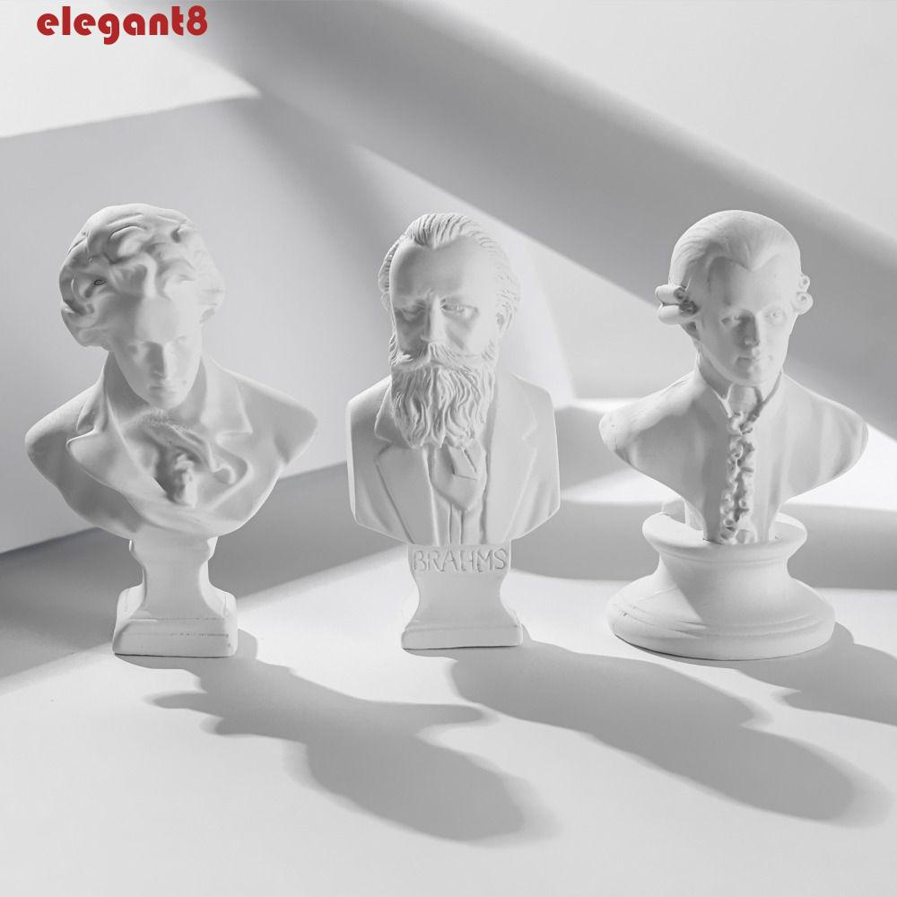 Đồ trang trí Chân Dung Gypsum Mini Bằng Nhựa Resin Thủ Công Để Bàn Trang Trí