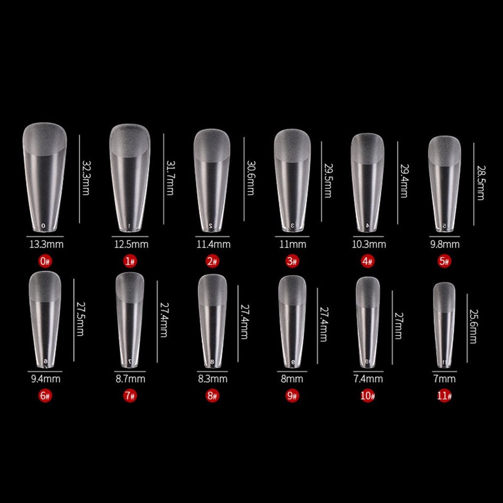 Hộp 240 Móng Tay Giả Trong Suốt Chắc Chắn Có Thể Tháo Rời