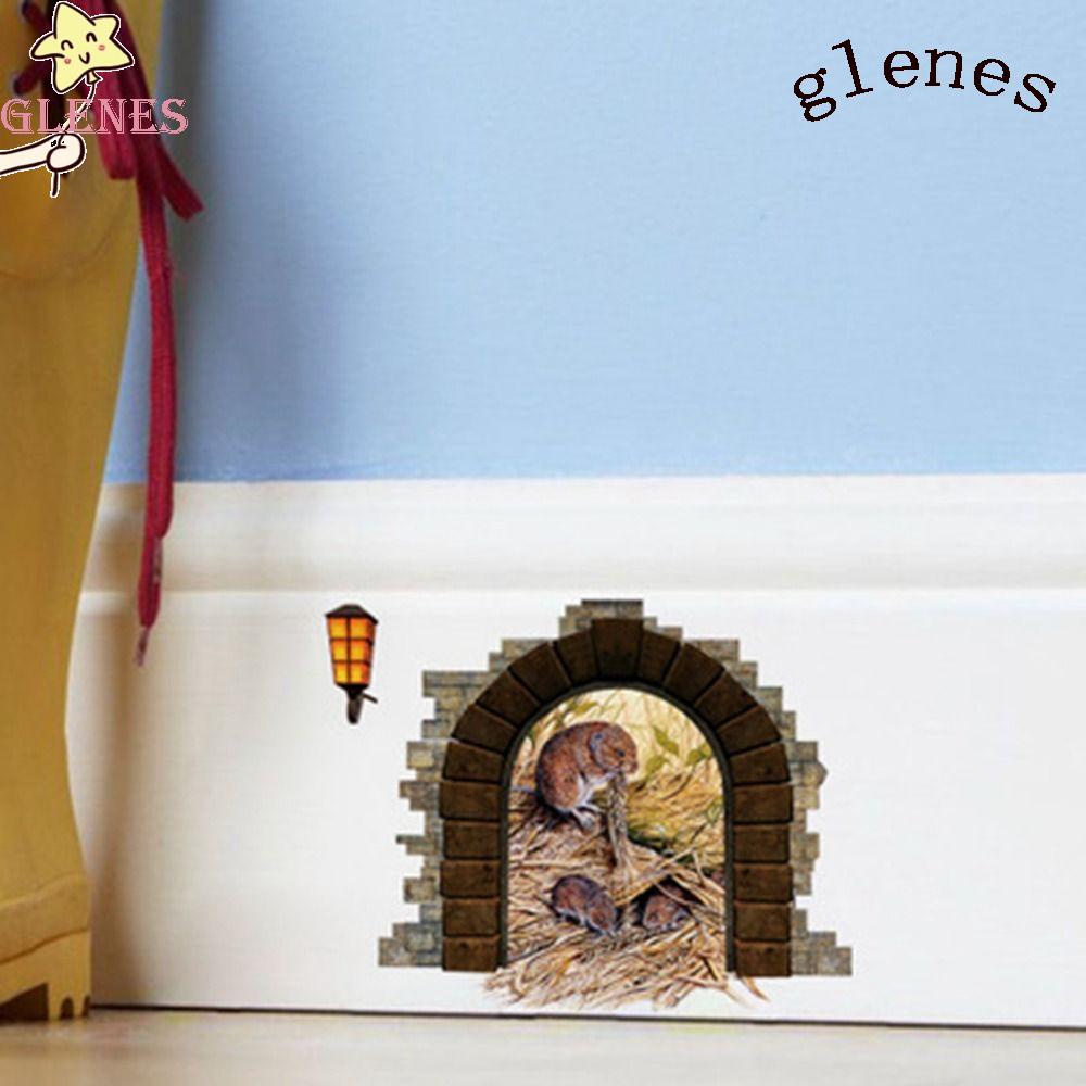 Đề Can Dán Tường Trang Trí In Hình Chuột Dễ Thương Thân Thiện Với Môi Trường Tháo Rời Được