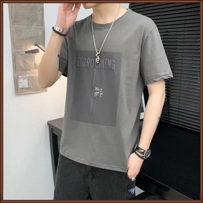 Áo Thun Mỏng Tay Ngắn Dáng Rộng Thoáng Khí Thời Trang Mùa Hè Cho Nam Giới