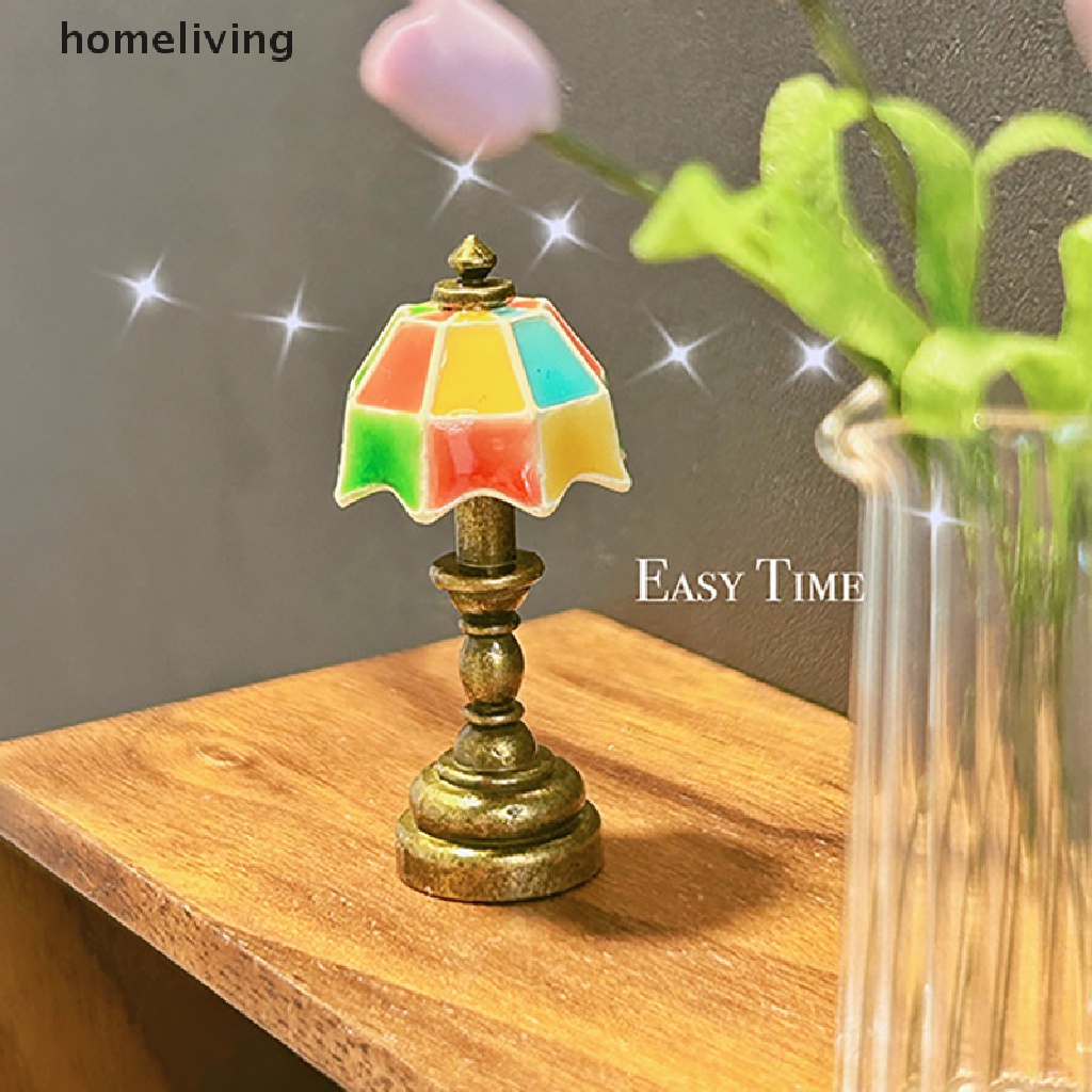 Mô Hình Đèn Bàn Mini Tỉ Lệ 1 / 12 Dùng Để Trang Trí Nhà Búp Bê