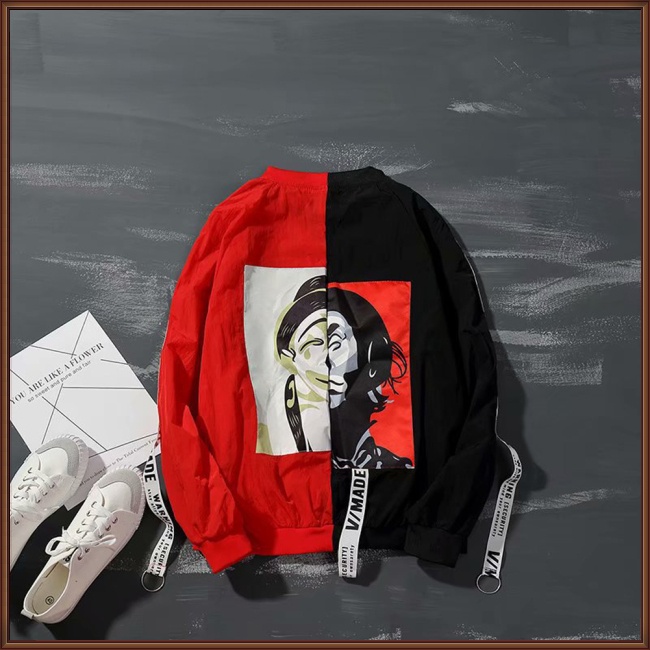 Áo Khoác Khóa Kéo Hai Màu Thoáng Khí Thời Trang Cho Nam