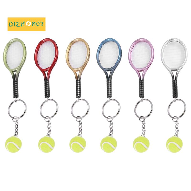 Set 6 Móc Khóa Hình Vợt Tennis Mini Dễ Thương