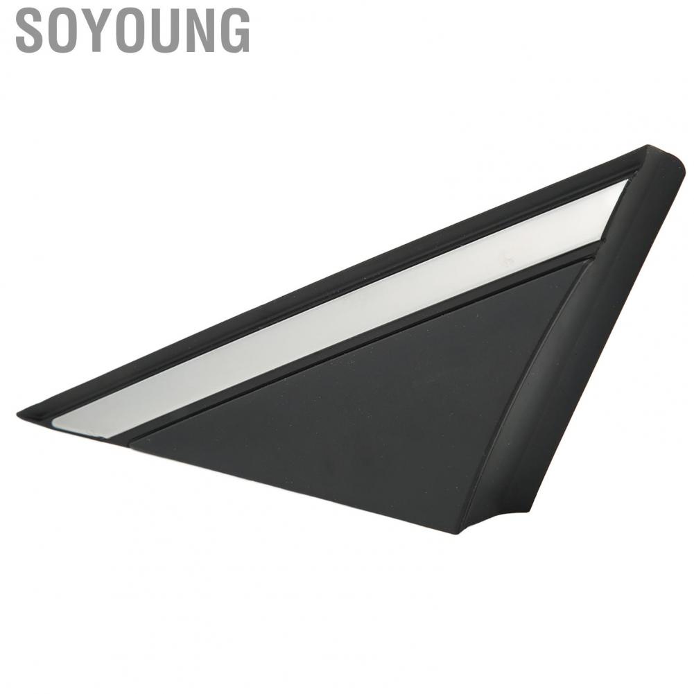 Soyoung Driver Side Triangle Door Mirror Flag Cover  Durable Perfect Fit 86180 C1000 Anti Aging Chrome Plating Front Fender Pillar Corner Molding for Car
