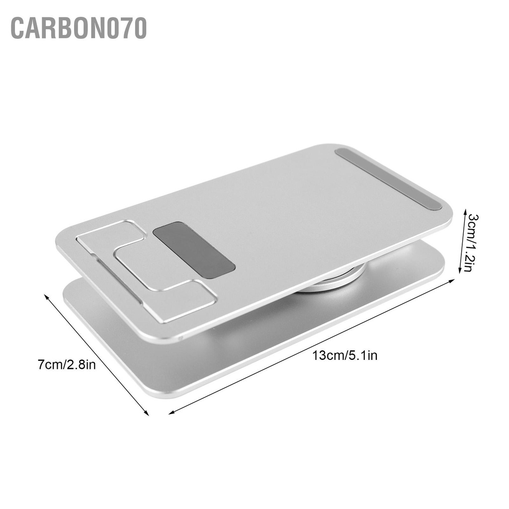 Carbon070 Giá đỡ điện thoại di động có thể gập lại bằng hợp kim nhôm để bàn xoay được cho máy tính bảng Tất cả