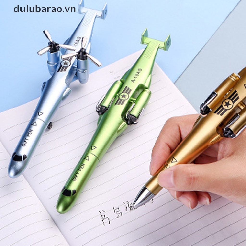 DUL 1pcs sáng tạo máy bay trực thăng Máy bay hình dạng gel bút 0.5mm mực đen chữ ký bút sinh viên văn phòng phẩm văn phòng phẩm cung cấp cậu bé Quà Tặng AO
