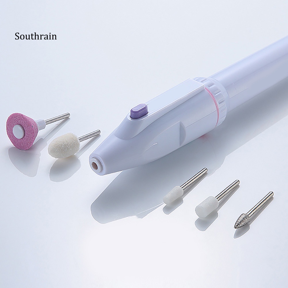 Máy Đánh Bóng Móng Tay Kèm 5 Mũi Khoan Chuyên Dụng