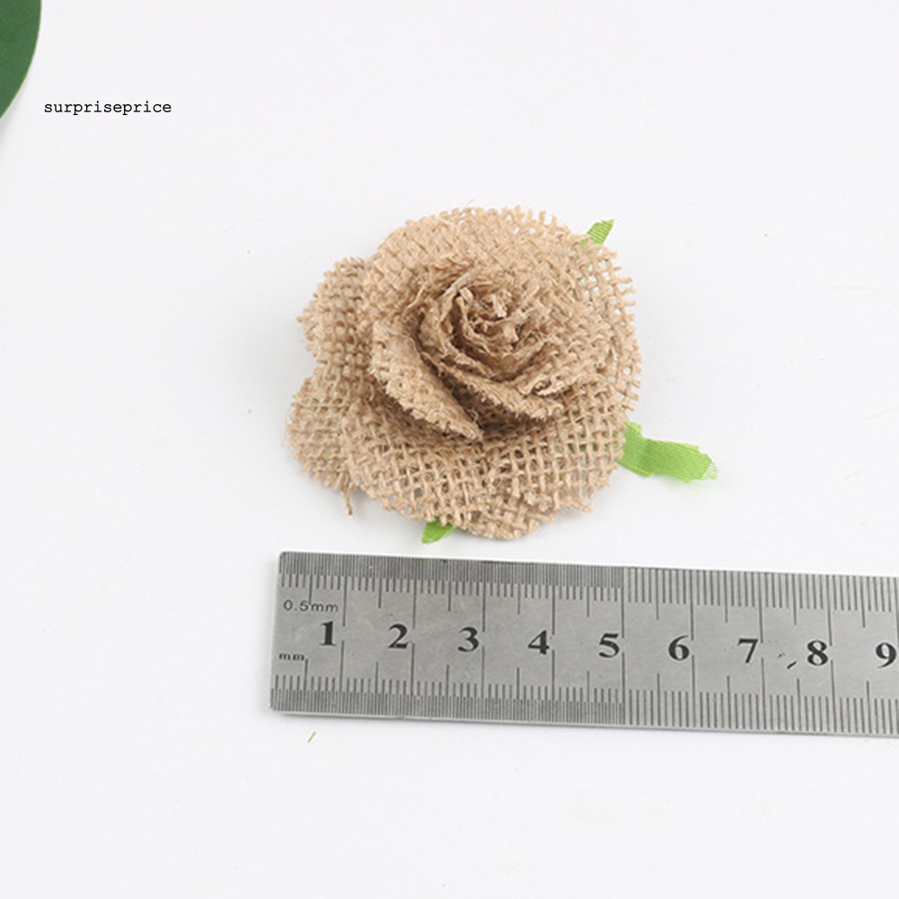 Set 10 Hoa Hồng Bằng Vải Bố Dùng Trang Trí Tiệc Cưới / Giáng Sinh DIY